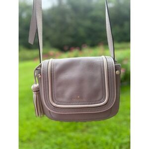 Kate Spade Pratt Street Rianne Crossbody Mortar Gray Pebbled Leather Bag